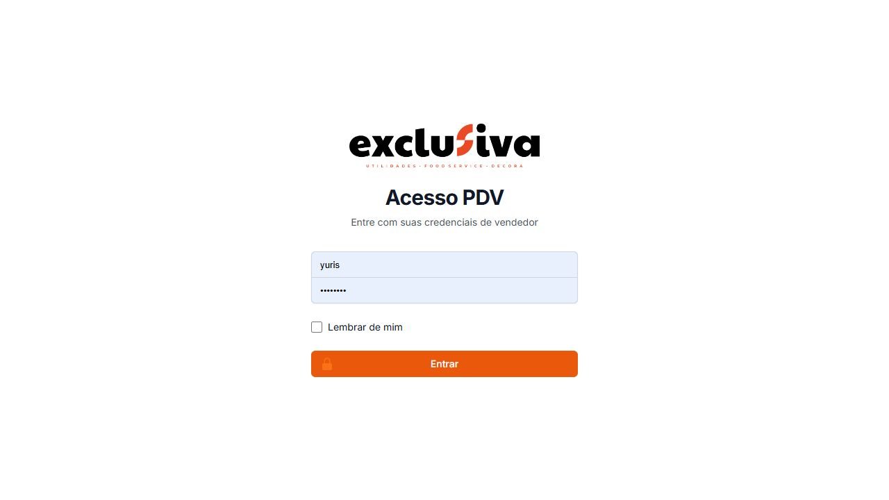 Interface do projeto Sistema PDV