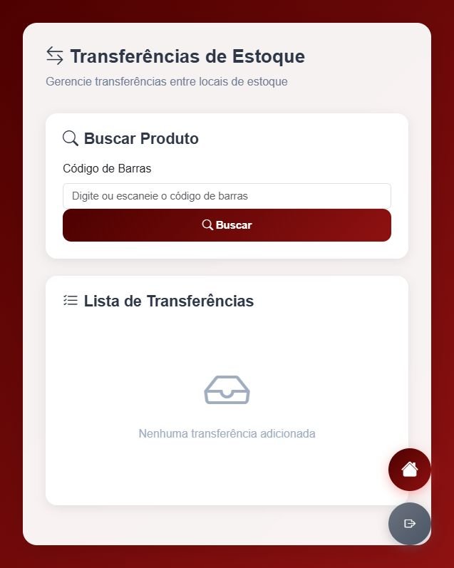 Interface do projeto Transferências de Estoque